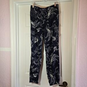 Victoria's Secret Blue Pegasus Lounge Sleep‎ Pants Size S Pockets Cotton Modal